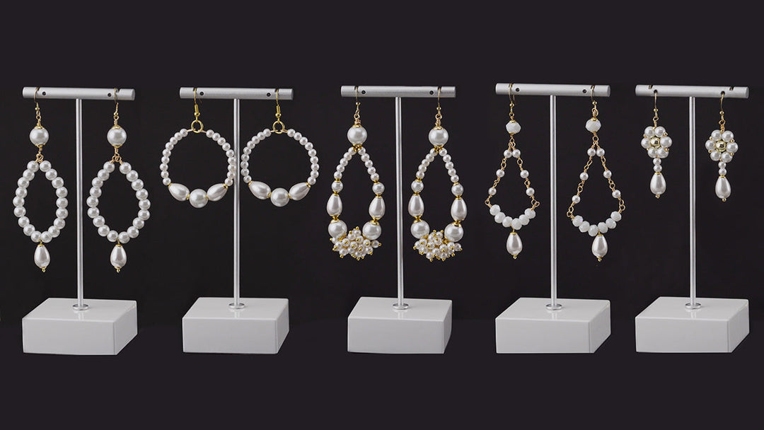 5 Easy Pearl & Crystal Earrings Design Ideas using Wire & Beads.