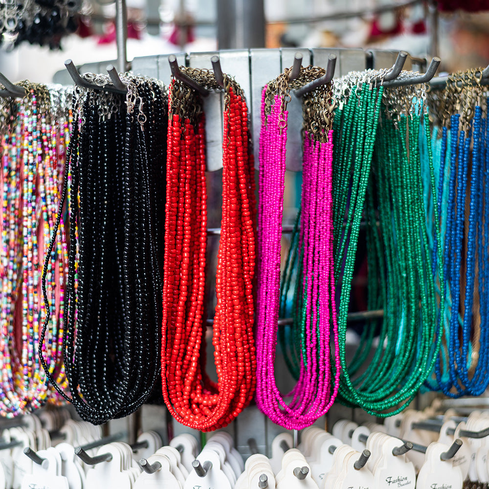 Beades Necklaces, semi precious stone jewelry, gemstone bracelets, mala bracelets. Handmade beaded colorful jewelry.