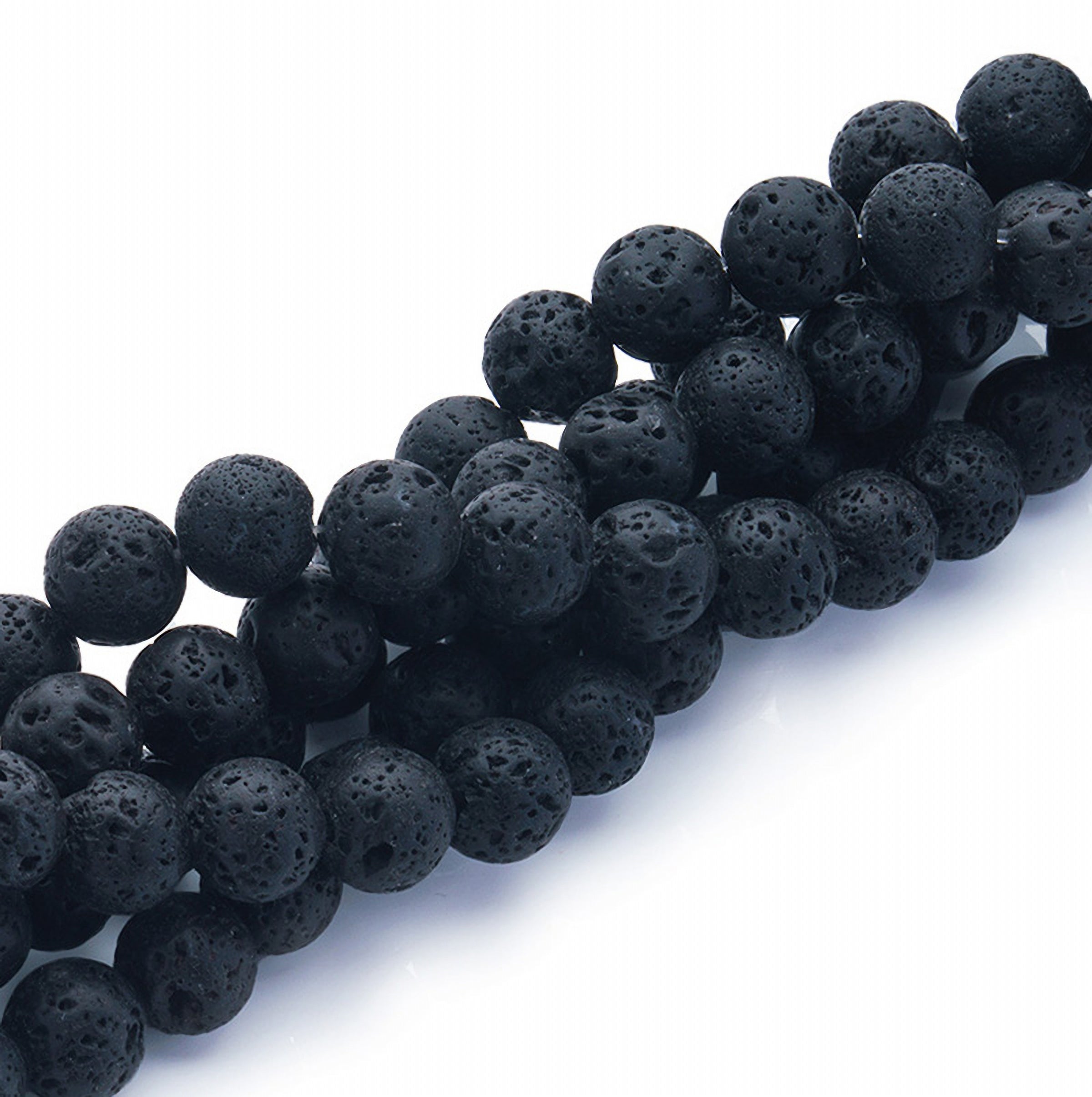 Black lava beads, lava stone beads for DIY jewelry making, affordable semi precious stone beads, great for making mala bracelets and necklaces. porous lava beads, essential oil diffusing beads
