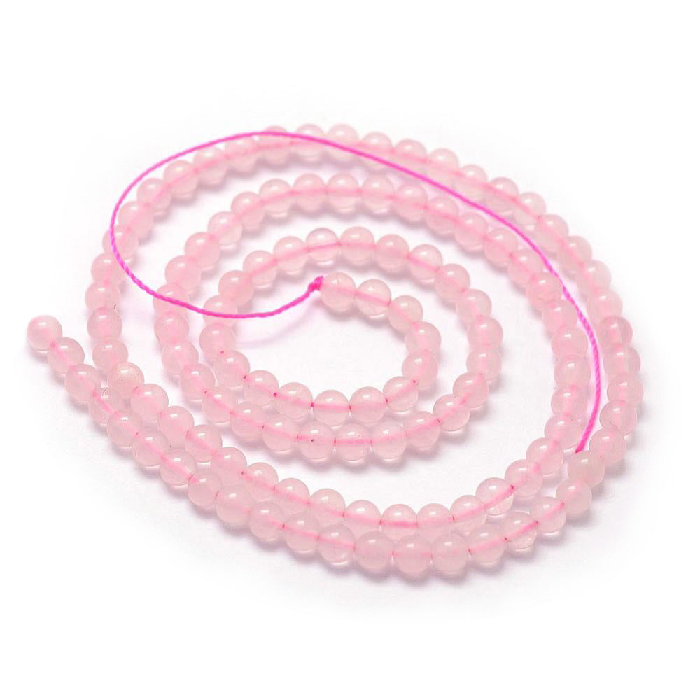 Natural Rose Quartz Beads Strands, Round. Pink Quartz Beads. Semi-precious Gemstone Beads for DIY Jewelry Making.&nbsp;

Size:&nbsp;2mm in diameter, Hole: 0.8mm; approx. 160pcs/strand, 15" inches long.

Material: The Beads are Natural Pink Rose Quartz Stone. Polished, Shinny Finish.

Rose Quartz Properties:&nbsp;Rose Quartz represents gentleness, calmness, femininity, compassion and love.&nbsp;
