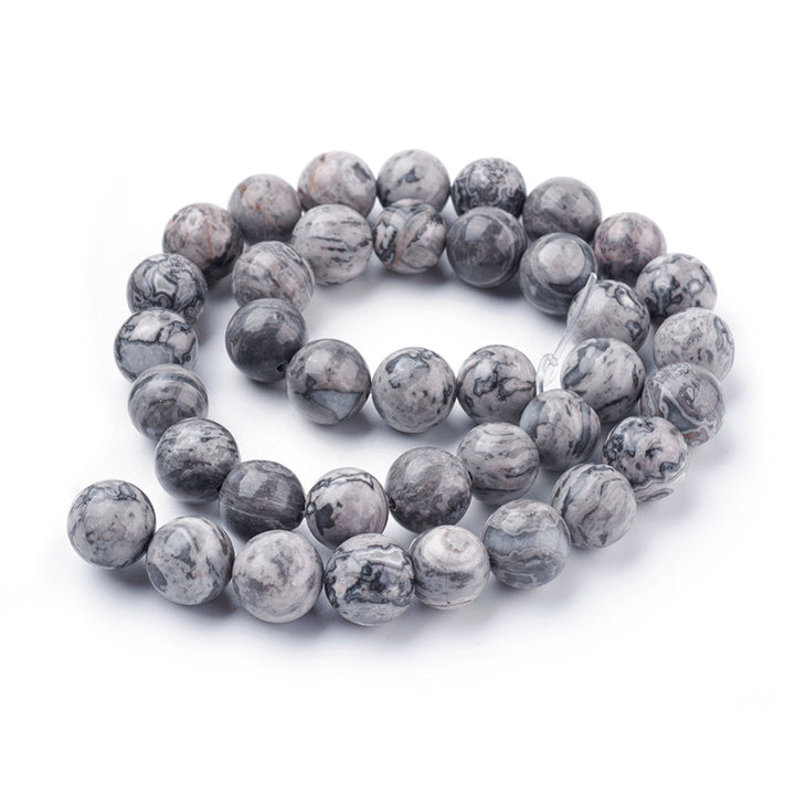 Map Stone Picasso Jasper, Semi-Precious Stone Beads