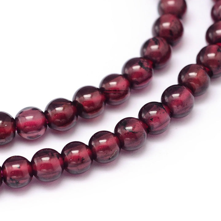 Garnet Beads, Semi-Precious Stone, Grade A, Red Color, 3mm