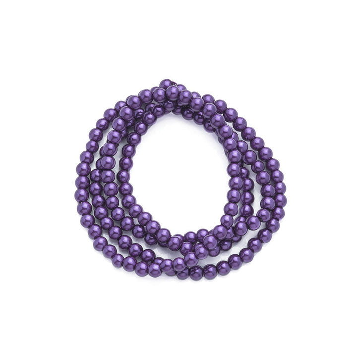 Glass Pearl Beads, Round, Pearls. Metallic Purple Beads for Beaded Jewelry Making

Size: 6mm in diameter, hole: 0.8mm, approx. 135pcs/strand, 30 inches/strand.