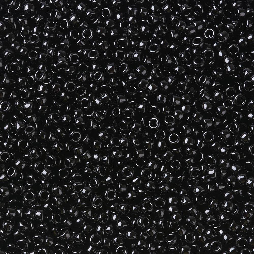 TOHO 11/0 Japanese Glass Seed Beads (49) Opaque Jet Black