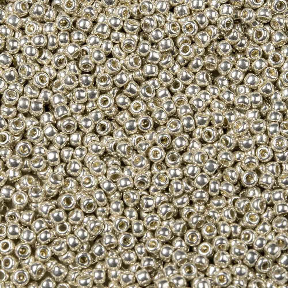 TOHO 11/0 Japanese Glass Seed Beads (558) Silver Metallic