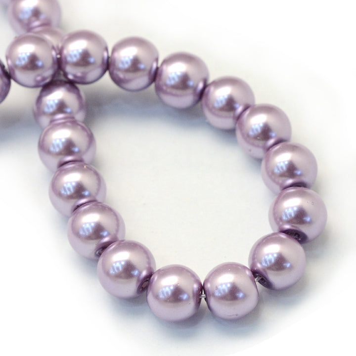 Glass Pearl Beads, Round, Lilac Purple Color Pearls Beads for Jewelry Making.

Size: 4-4.5mm in diameter, hole: 0.8mm, approx. 200-210pcs/strand, 32 inches/strand

Material: The Beads are Made from Glass. Lilac Purple Color, Polished, Shinny Finish