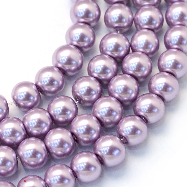 Glass Pearl Beads, Round, Lilac Purple Color Pearls Beads for Jewelry Making.

Size: 4-4.5mm in diameter, hole: 0.8mm, approx. 200-210pcs/strand, 32 inches/strand

Material: The Beads are Made from Glass. Lilac Purple Color, Polished, Shinny Finish