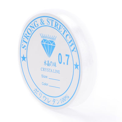 Elastic Crystal Thread, Clear, Transparent, Stretchy Beading Elastic Cord for DIY Jewelry Design. Great Stringing Material Choice for Stretch Bracelets. Affordable Jewelry Supplies. Size: 0.7mm in diameter, approx. 9.29 yards(8.5m)/roll.