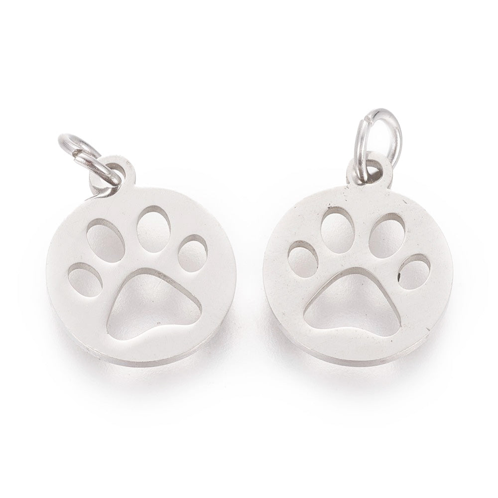 Dog paw charm best sale