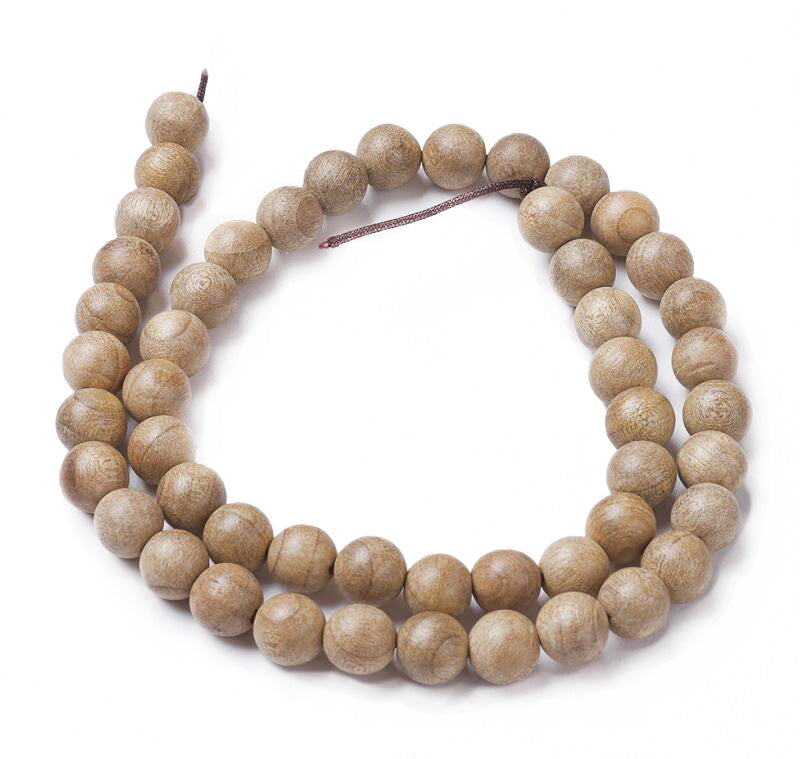 Natural Wood Beads Strands, Round, Burlywood Wooden Bead Strands for DIY Jewelry Making. Premium Quality at an Affordable Price.  Size: 8mm in diameter, hole: 1mm; approx. 46pcs/strand, 14.9 inches(38cm).