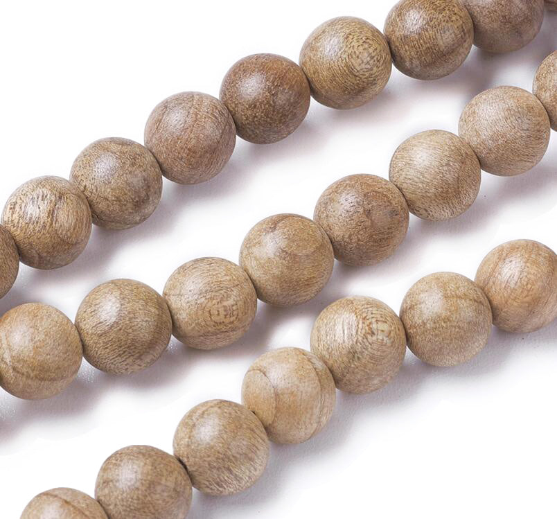 Burlywood Wood Beads, 6mm, 63pcs/strand