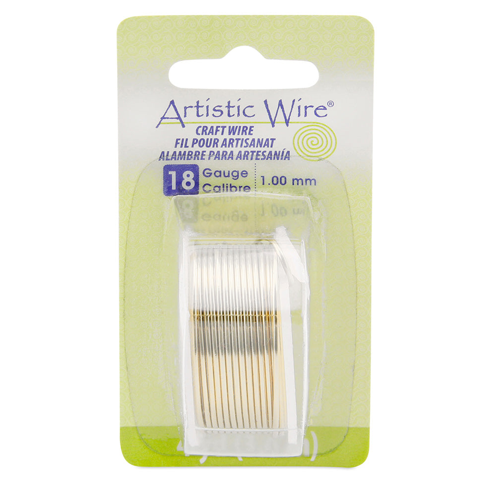 Tarnish Resistant Brass Craft Wire for DIY Jewelry Making and Wire Wrapping.  Size: 18 Gauge (1.00mm) Brass Craft Wire, 4 yd/3.6m Length.  Color: Tarnish Resistant Brass  Material: Brass  Brand: Artistic Wire