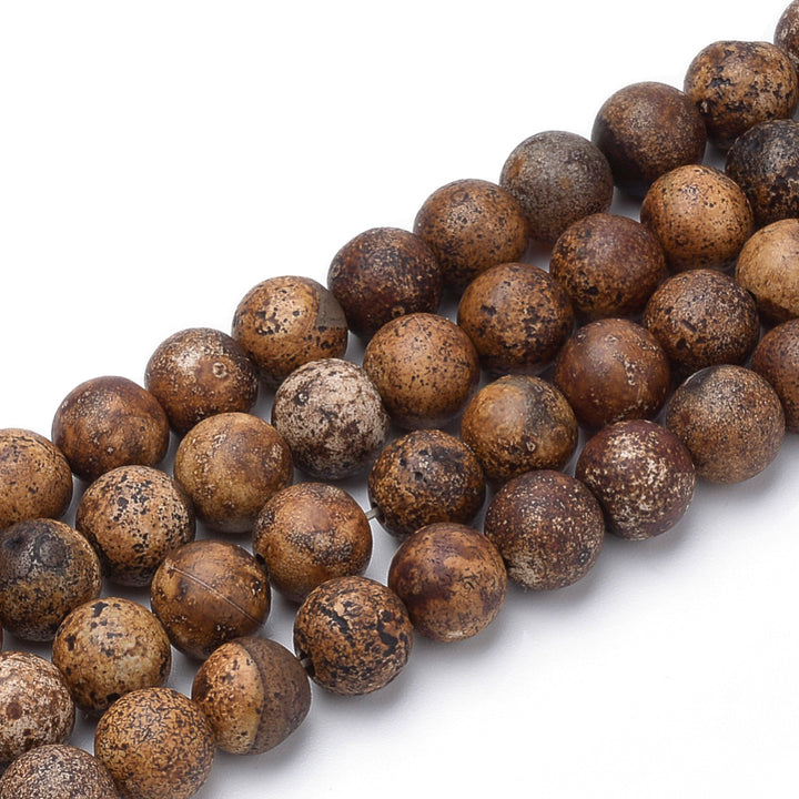 Camel Agate Beads, Semi-Precious Stone, Brown Color, 8mm, 44pcs/strand