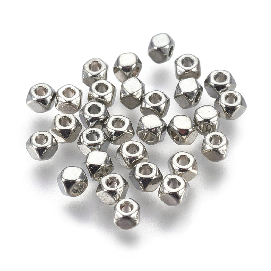 Tibetan Spacer Beads, Screw Nut, Antique Silver Color. Silver Spacers for DIY Jewelry Making Projects. High Quality, Classy, Non-Tarnish Spacers for Beading Projects.  Size: 3mm Wide, 2.5mm Thick, Hole: 1mm, approx. 25pcs/bag. 