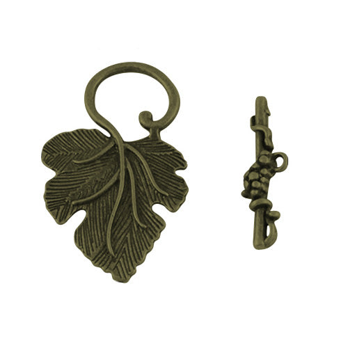 Antique Bronze Leaf Shaped Toggle Clasps for DIY Jewelry Making. Unique Toggle Clasp.  Size: 36mm Length, 22mm Width; Bar: 24x7mm, Hole: 1.5mm, 1 set/package.  Material: Bronze Color Alloy Toggle Clasps, Leaf shape. Cadmium, Nickel and Lead Free.   Usage: These Clasp are used to finish off necklaces or bracelets. Add a unique touch to your jewelry designs.