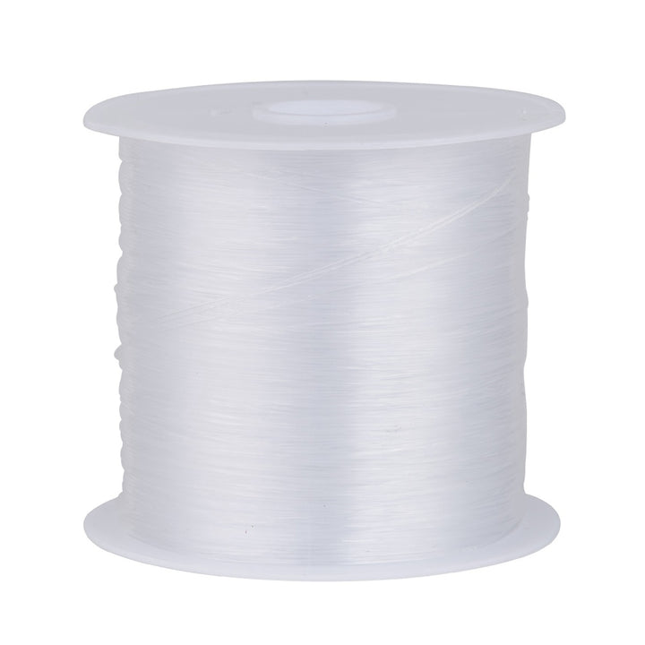 Nylon Wire, Clear, Transparent Nylon Stringing material for DIY Jewelry Design.   Size: 0.35mm in diameter, approx. 55 yards(50m)/roll.  Material: Nylon wire.