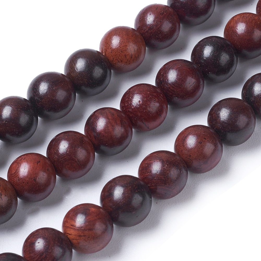 Natural Wood Beads, Round, Coconut Red Brown Wooden Beads for DIY Jewelry Making. Premium Quality Wood Beads  Size: 8mm Diameter, Hole: 1mm; approx. 48pcs/strand, 15" inches  Material: Genuine Natural Wood Beads, Round, Coconut Red Brown Color.