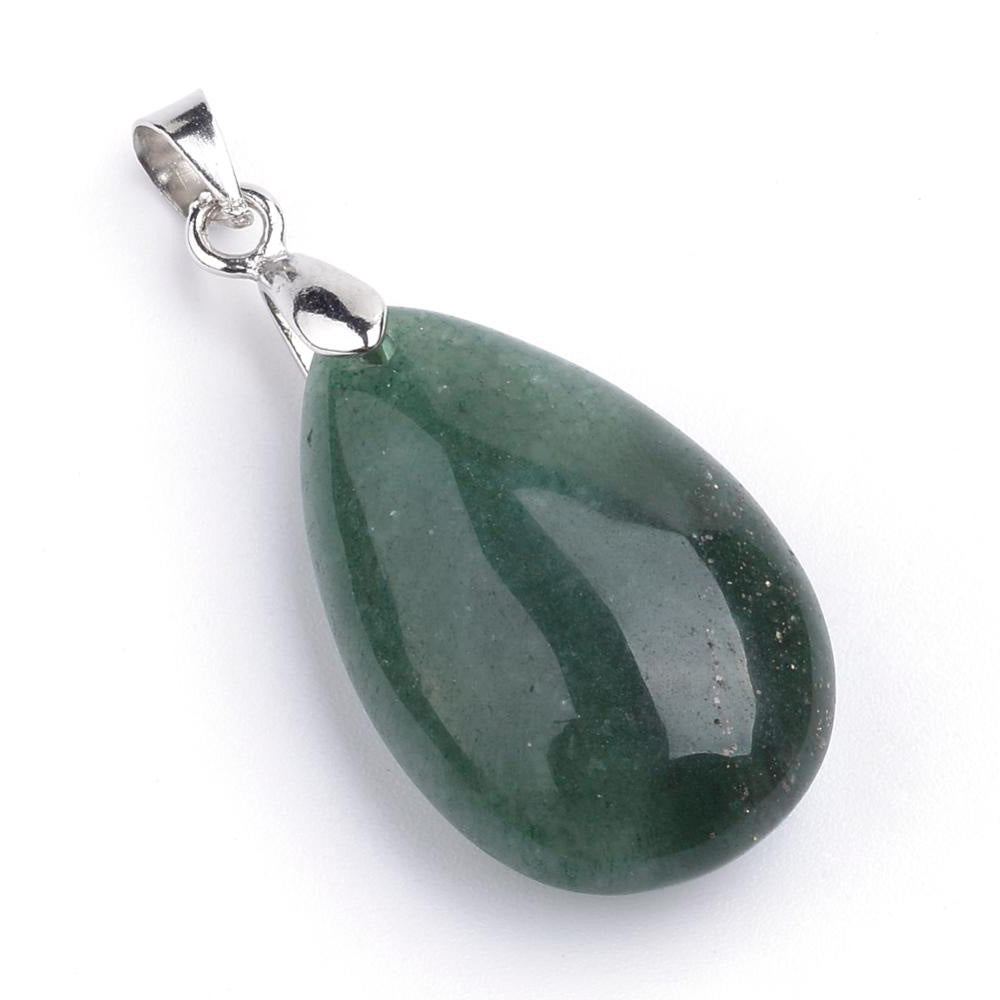 Green Aventurine Teardrop Pendants, Dark Green Color. Semi-precious Gemstone Pendant for DIY Jewelry Making. Gorgeous Centre piece for Necklaces.   Size: 23mm Length, 14mm Wide, 8mm Thick, Hole: 4x5mm, 1pcs/package.   Material: Genuine Dark Green Aventurine Stone Pendant, Platinum Toned Brass Findings. High Quality, Tear Drop Shaped Stone Pendants. Shinny, Polished Finish. 