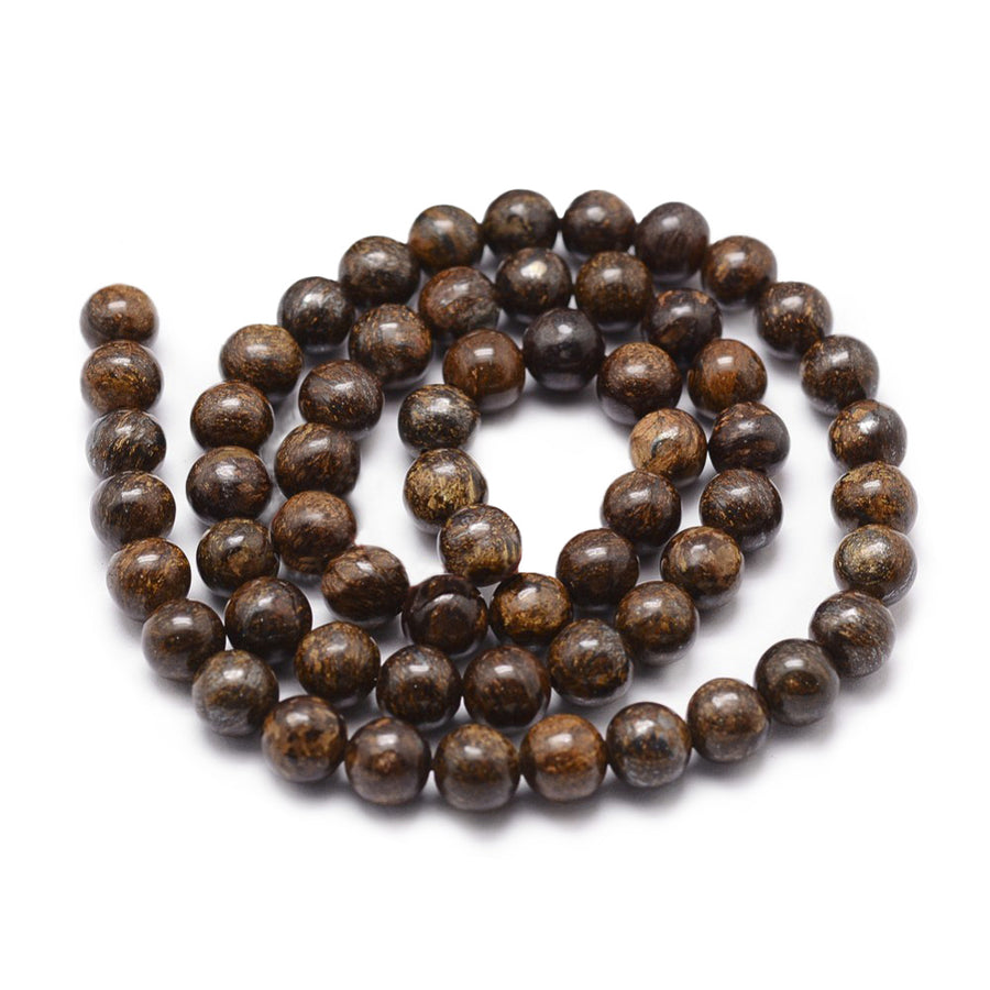 Natural Bronzite Beads, Round, Brown Bronze Color. Semi-precious Bronzite Gemstone Beads for DIY Jewelry Making.    Size: 10mm in Diameter, Hole: 1mm, approx. 37-38pcs/strand, 14.5 inches long.  Material: Genuine Bronzite Natural Stone Beads, Round, Bronze Brown Color. Polished Finish.
