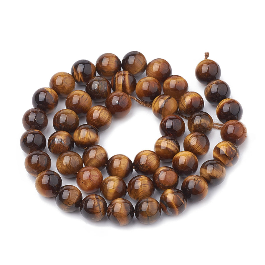 Gorgeous Natural Tiger Eye Beads, Round, Yellow Color. Semi-precious Gemstone Tiger Eye Beads for DIY Jewelry Making.    Size: 13-14mm Diameter, Hole: 1mm, approx. 27-28pcs/strand, 15 inches long.  Material: High Quality Grade AB+ Genuine Natural Tiger Eye Stone Beads, Polished Finish.   Tiger Beads can Promote Positive Energy and Inspires Courage and Confidence.