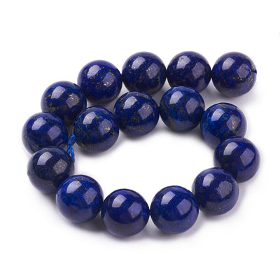 Natural Lapis Lazuli Beads, Round, Round, Deep Blue Color. Semi-precious Lapis Lazuli Gemstone Beads for DIY Jewelry Making.    Size: 12mm in diameter, hole: 1mm, approx. 15-16pcs/strand, 7 inches long.  Material: Natural Lapis Lazuli Beads, Round, Dyed Dark Blue Color. Polished Finish.