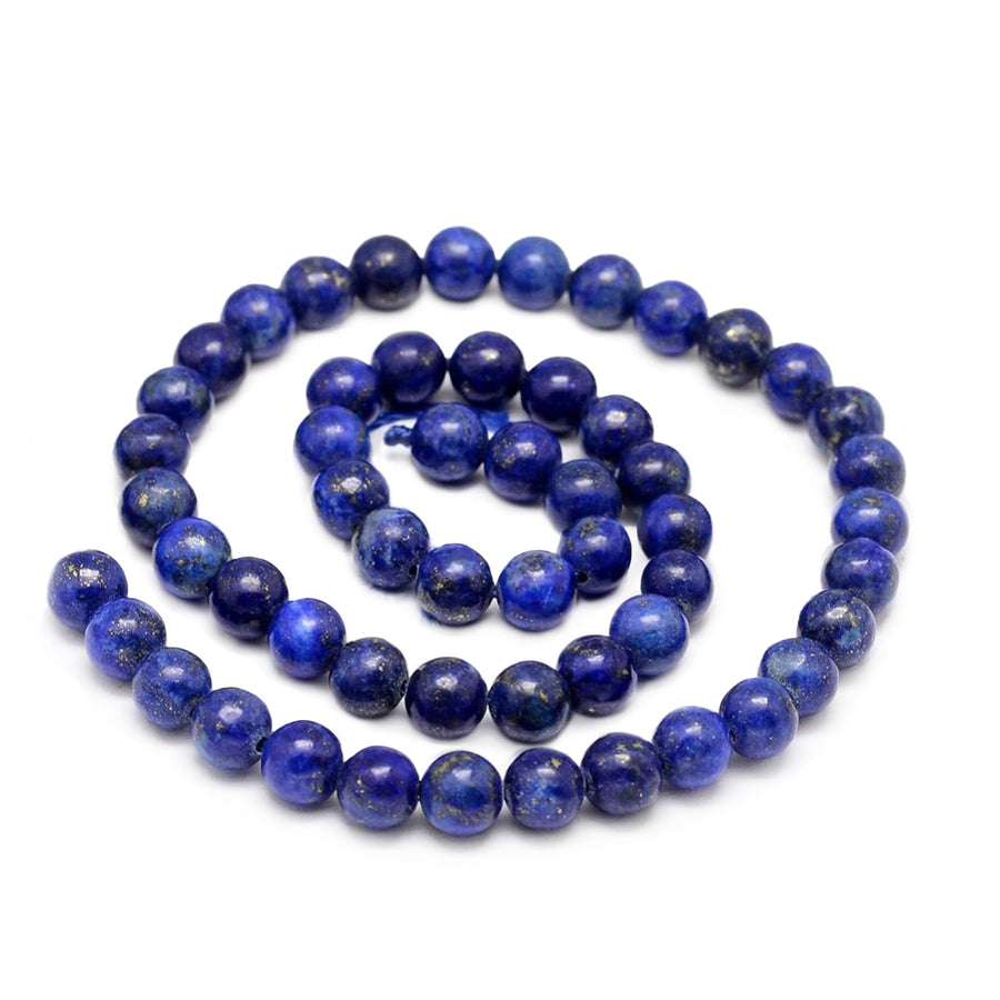 Natural Lapis Lazuli Beads, Round, Dyed, Round, Intense Deep Blue Color. Semi-precious Lapis Lazuli Gemstone Beads for DIY Jewelry Making.    Size: 6mm in diameter, hole: 1mm, approx. 63pcs/strand, 14.75 inches long.  Material: Genuine Natural Dark Blue Lapis Lazuli Bead Strand, Round, Loose Stone Beads. Quality Stone Beads. Intense Dark Blue Color. Polished Finish.