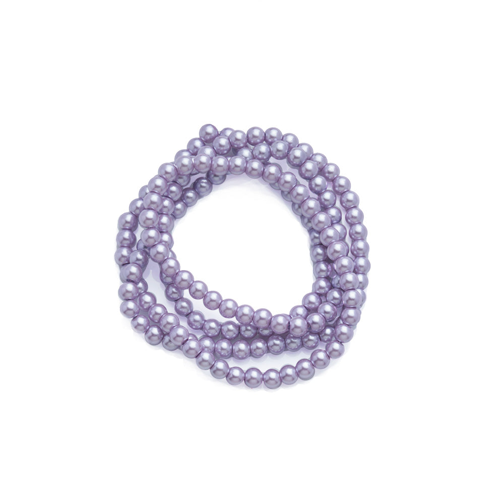 Glass Pearl Beads Strands, Round, Light Metallic Purple Color Pearls. Light Metallic Lilac Purple Beads for DIY Jewelry Making.   Size:  6mm in diameter, hole: 0.5mm, about 140pcs/strand, 32 inches/strand.  Material: The Beads are Made from Glass. Light Metallic Purple Colored Beads. Polished, Shinny Finish. www.beadlot.com