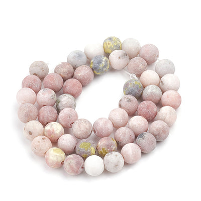 Natural Kiwi Jasper Beads, Round, Matte, Marble and Sesame Color, Semi-precious Gemstone for DIY Jewelry Making.  High Quality Beads, Perfect for Mala Bracelets.  Size: 6mm Diameter, Hole: 1mm, approx. 62pcs/strand, 15" Inches Long.  Material: Genuine Natural Frosted Marble & Sesame Jasper Beads, Kiwi Jasper Loose Stone Beads, High Quality Unpolished Stone Beads. Matte Finish. 