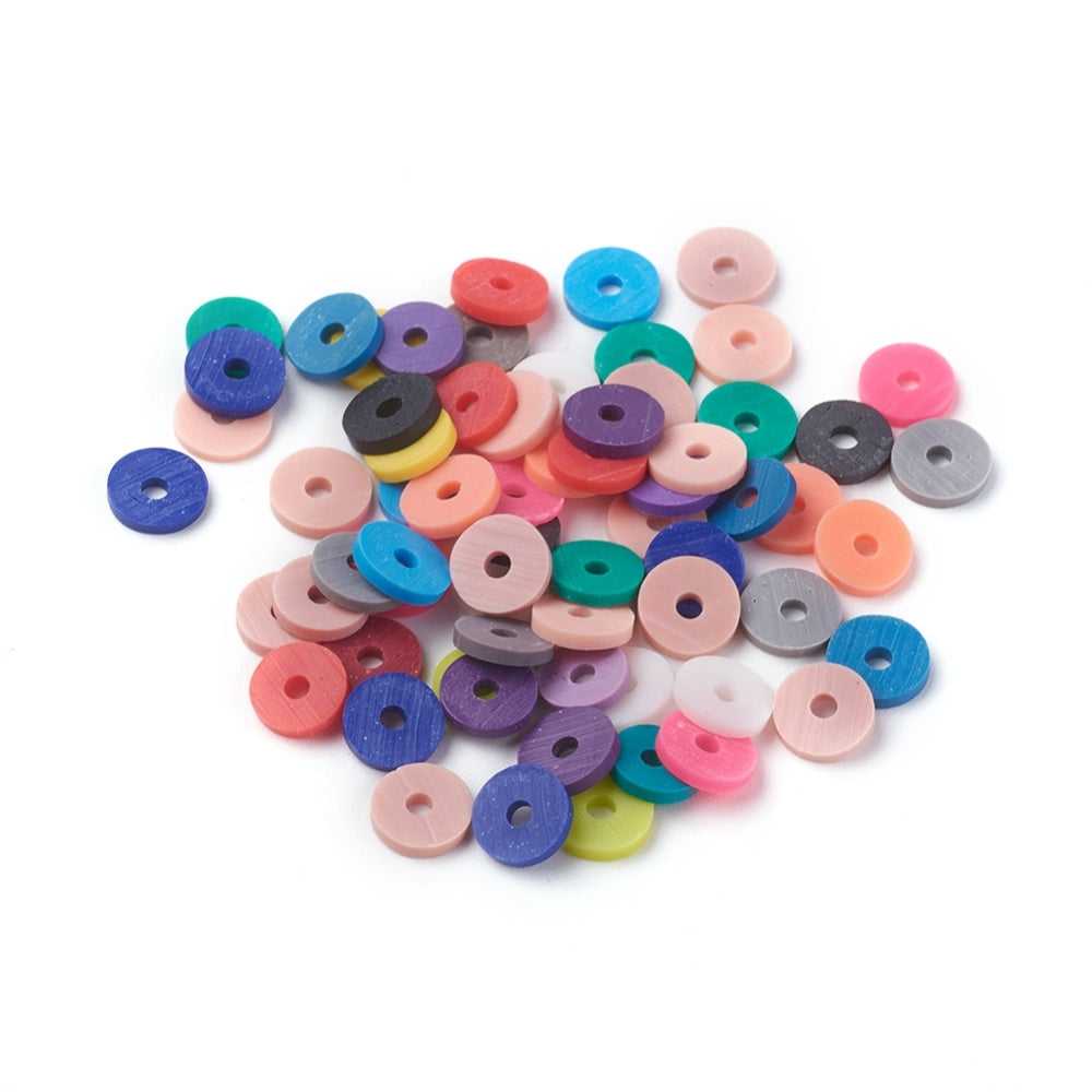Mixed Color Polymer Clay Disc Beads Heishi Spacers 6mm 380pcs