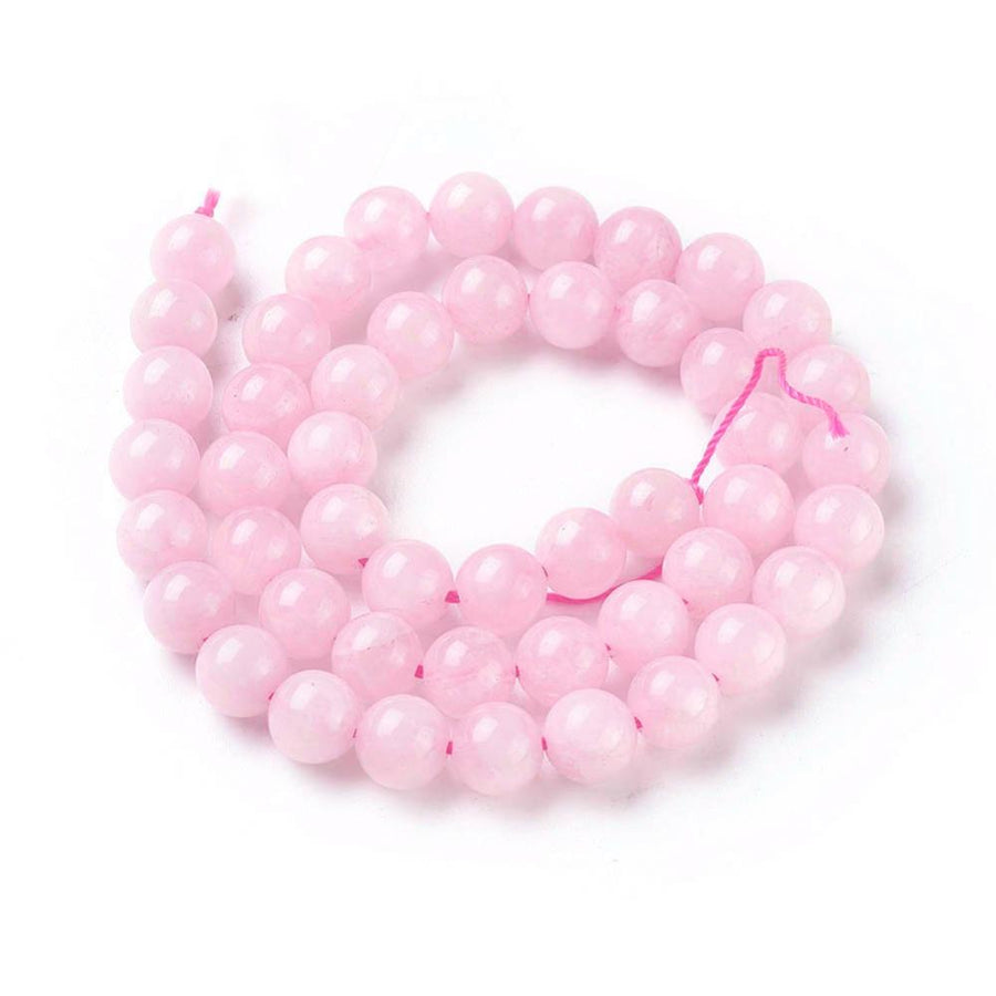 Natural Rose Quartz Beads Strands, Round. Pink Quartz Beads. Semi-precious Gemstone Beads for DIY Jewelry Making. Soft Pink, Rose Quartz Beads. Pink Quartz Crystal Beads.  Size: 10mm Diameter, Hole: 1mm; approx. 36pcs/strand, 15" inches long.