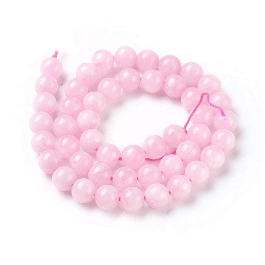 Natural Rose Quartz Beads, Round. Pink Quartz Beads. Semi-precious Gemstone Beads for DIY Jewelry Making. Soft Pink, Rose Quartz Beads for Making Jewelry.  Size: 14mm Diameter, Hole: 1mm; approx. 27-28pcs/strand, 15" inches long.