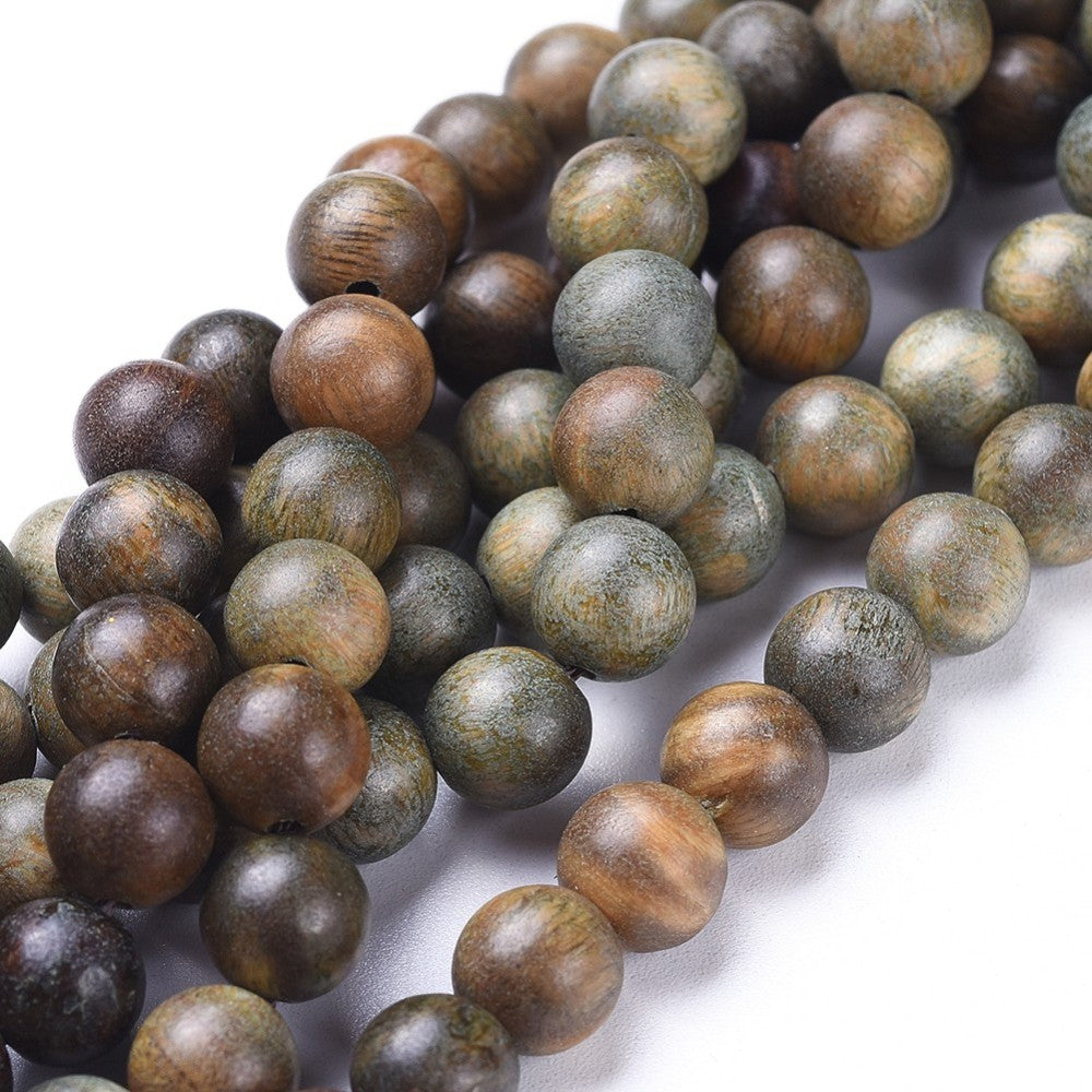 Natural Sandalwood Beads Strands, Round, Olive Colored Wooden Beads Strands for DIY Jewelry Making Projects.  Size:  6mm in diameter, hole: 1mm; about 64pcs/strand, 15.7 inches   Material: Genuine Natural Sandalwood Wooden Loose Beads. Undyed, Round Beads. bead lot