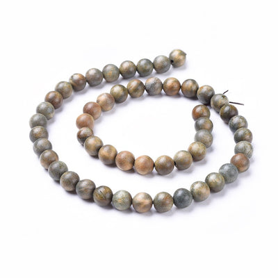 Natural Sandalwood Beads Strands, Round, Olive Colored Wooden Bead Strand for DIY Jewelry Making Projects.  Size: 8mm in diameter, hole: 1.2mm; about 51pcs/strand, 15.9 inches  Material: Genuine Natural Sandalwood Wooden Loose Beads. Undyed, Round Beads.