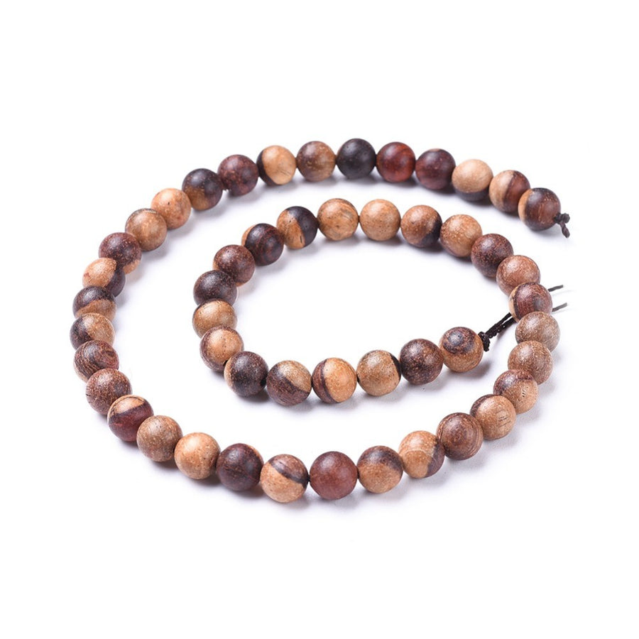 Natural Wood Beads Strands, Round, Saddle Brown Wooden Bead Strands for DIY Jewelry Making. Premium Quality Wooden Beads Size: about 8mm in diameter, hole: 1.2mm; approx. 50pcs/strand, 15.7"