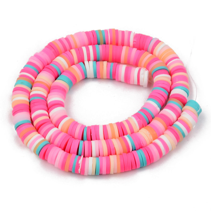 Light Pink Heishi Disc - Clay Beads – The Bead District