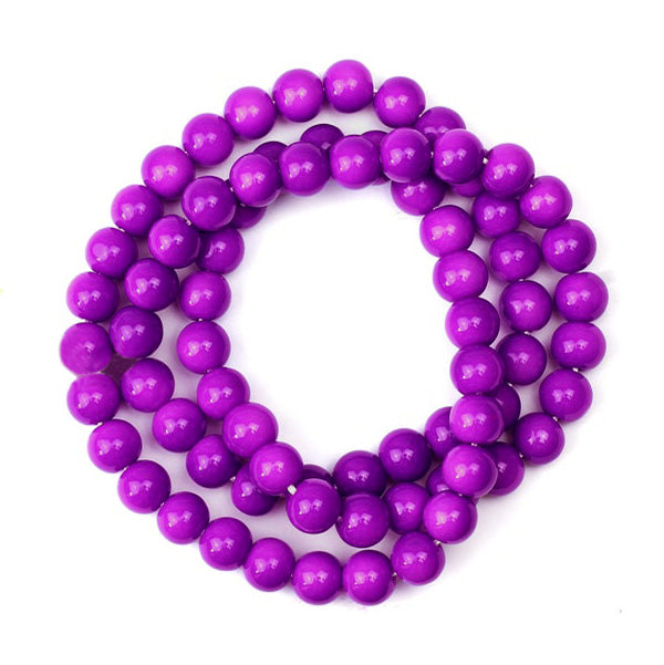 Large 14mm Glass Beads for DIY Jewelry making. Purple Color Bubblegum Beads, Halloween Purple Large Glass Beads for Necklaces and Bracelets