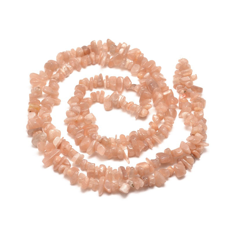 Chip Beas Sunstone Chip Beads, Semi-Precious Stone Chips, 5-8x5-8mm – Bead Lot