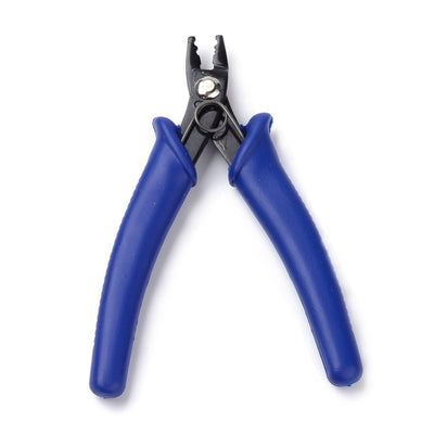 Carbon Steel Crimping Plier for Crimp Beads. Affordable Jewelry Making Tools.  Material: Carbon Steel Pliers, Blue Color.  Use: These Pliers are used for Jewelry Making, Crimping Crimp Beads to finish jewelry ends.