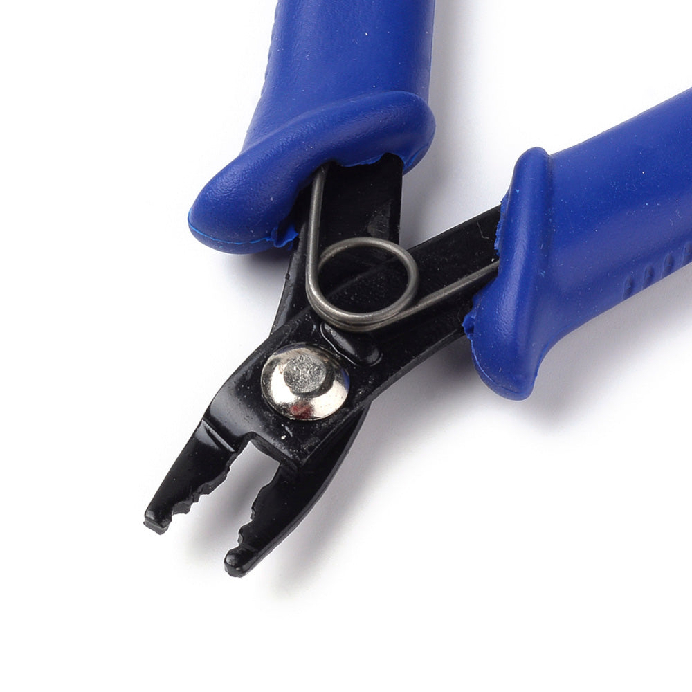 Carbon Steel Crimping Plier for Crimp Beads. Affordable Jewelry Making Tools.  Material: Carbon Steel Pliers, Blue Color.  Use: These Pliers are used for Jewelry Making, Crimping Crimp Beads to finish jewelry ends.