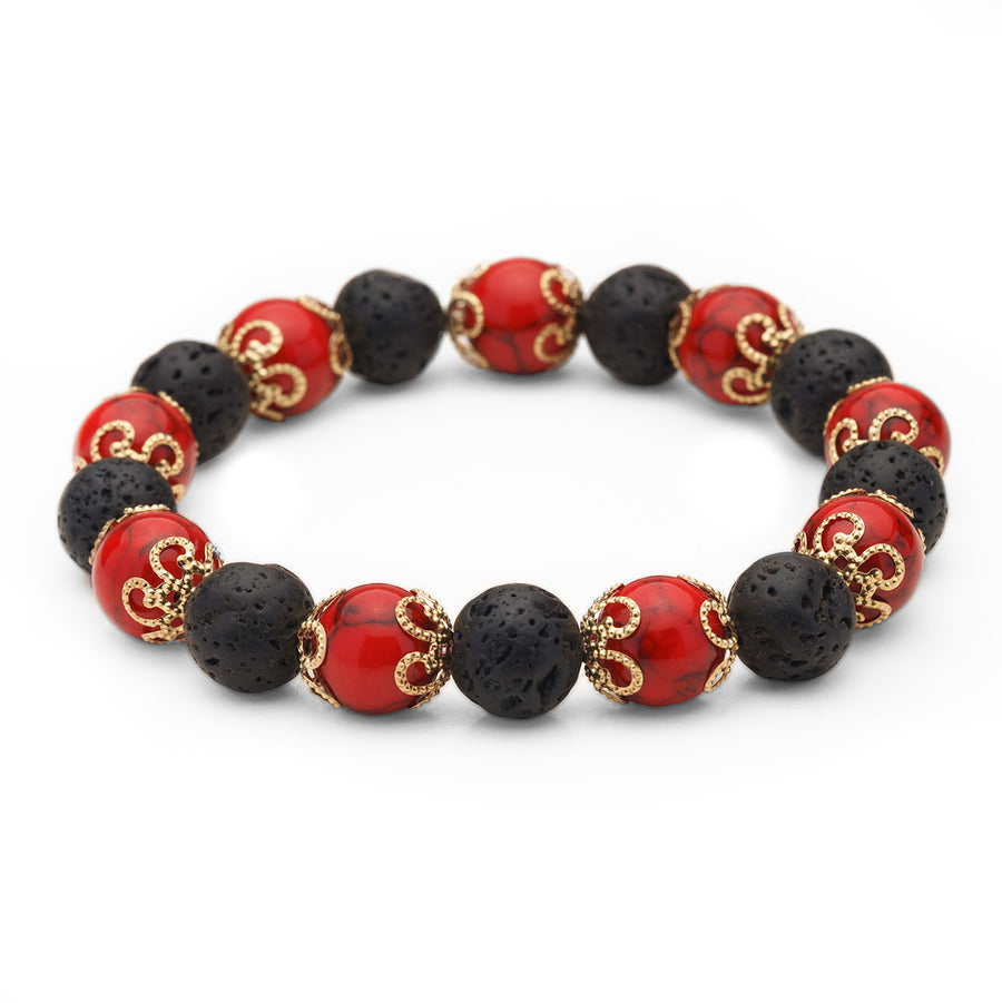 Red Lava Beads for Jewelry Making - Dearbeads