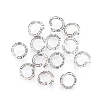 304 Stainless Steel Jump Rings, Open Jump Rings, Stainless Steel Color, 21 Gauge, 5x0.7mm.  Material :304 Stainless Steel Open Jump Rings, 21 Gauge.  Size: 5mm, approx. 100 pcs/package.